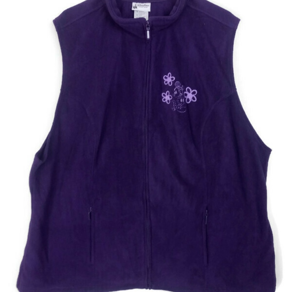 Disney Parks Vintage Mickey Mouse Purple Vest 3X - Picture 4 of 6